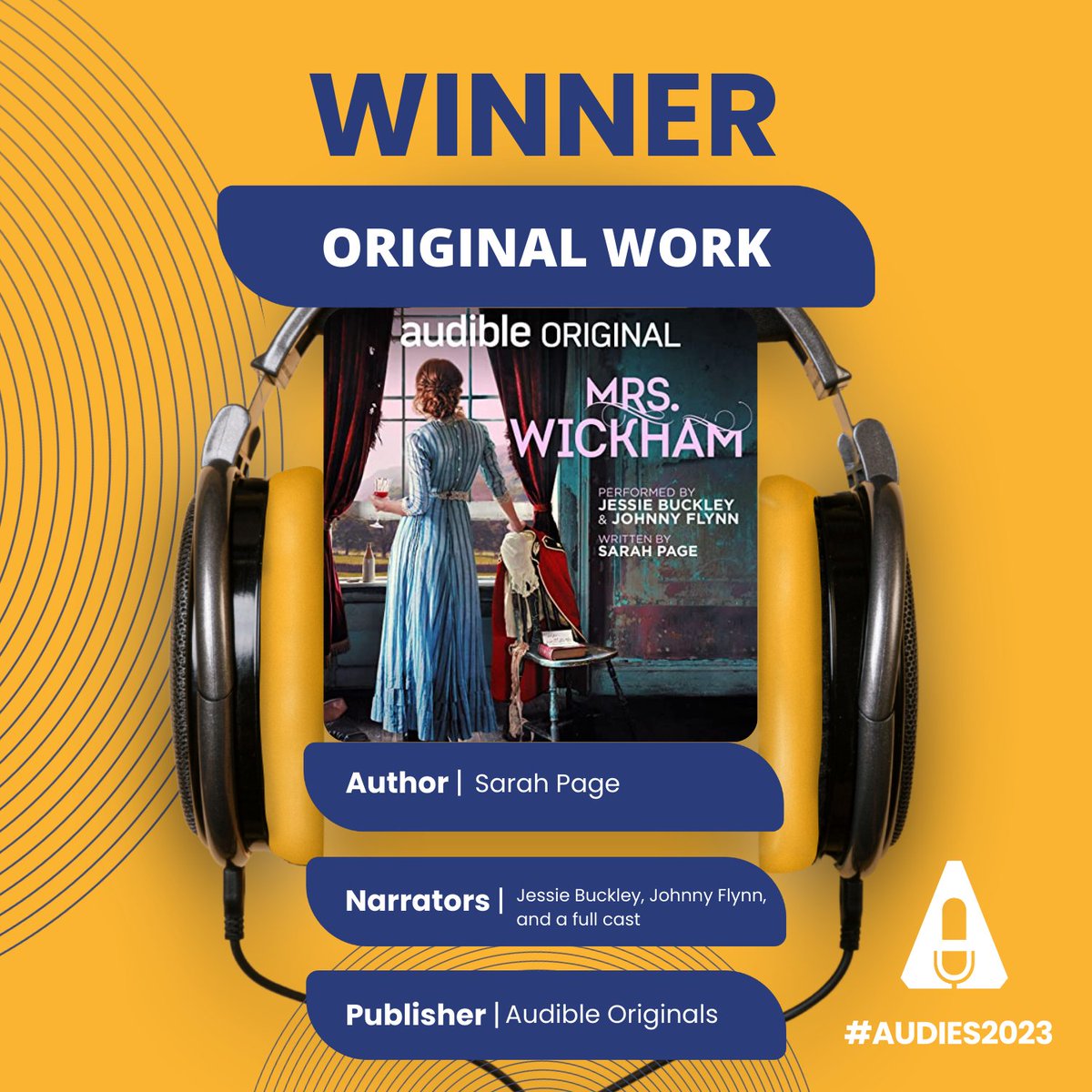 Audiobooks (@audiobooks) on Twitter photo <a href="/JohnnyFlynnHQ/">Johnny Flynn</a>, Jessie Buckley, and a full cast team with <a href="/SarahGPage/">Sarah Page</a> and @Audible_com to win the Audie for best Original Work. 🏆
#Audies2023 #loveaudiobooks <a href="/JohnnyFlynnHQ/">Johnny Flynn</a>, Jessie Buckley, and a full cast team with <a href="/SarahGPage/">Sarah Page</a> and @Audible_com to win the Audie for best Original Work. 🏆
#Audies2023 #loveaudiobooks