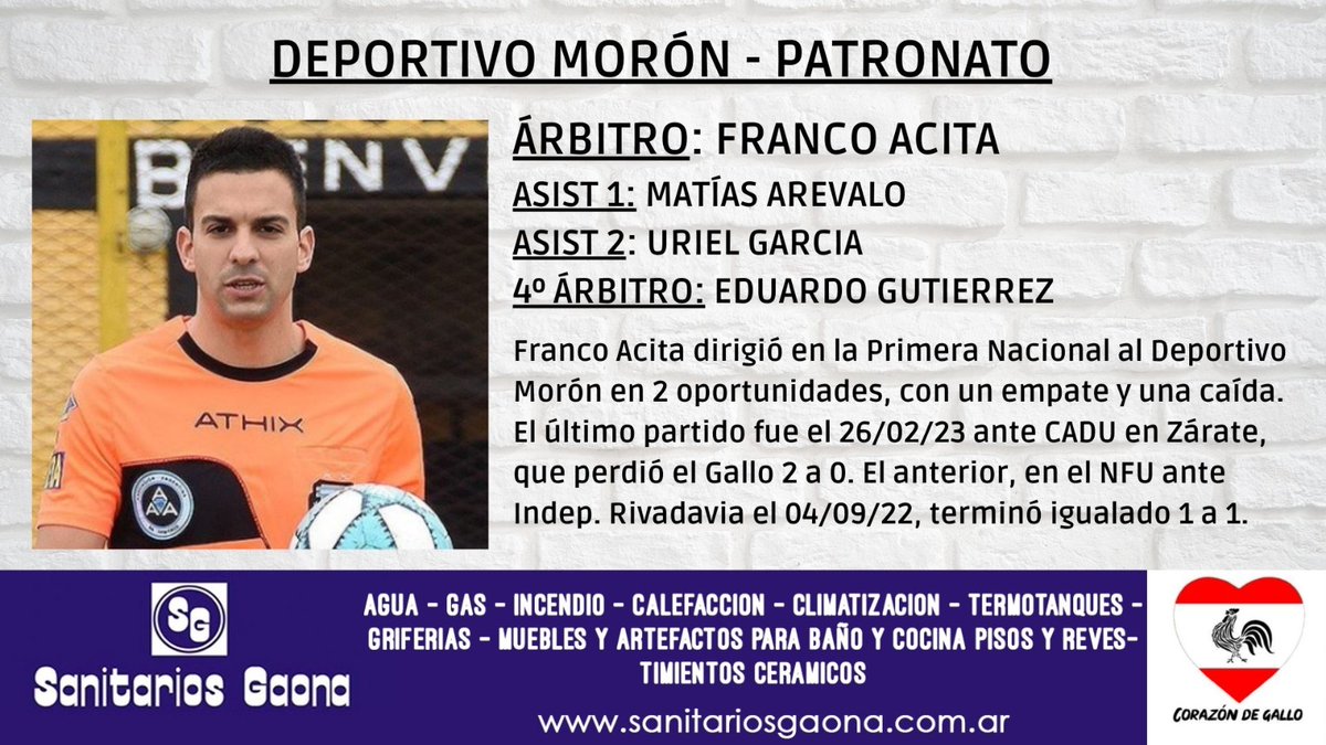 corazon_degallo's tweet photo. #Fútbol ⚽ #PrimeraNacional #ZonaA #F9 #MORxPAT
Franco Acita, el árbitro con el "Patrón"
❤️🐓 https://t.co/nxnuaffvFS