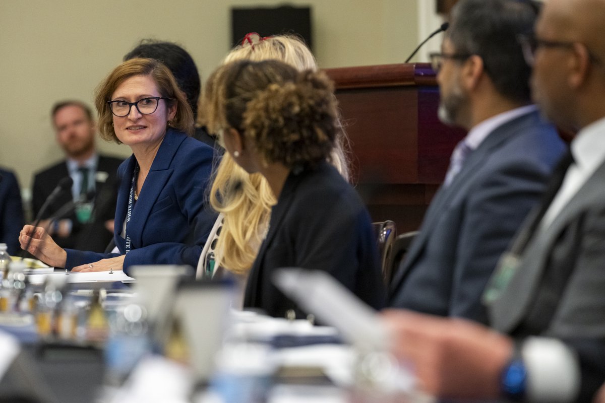 ONCD's tweet photo. Today, @KembaWalden46 &amp; Chirag Parikh with National Space Council co-hosted a critical discussion  w/other government officials &amp; private sector execs on strengthening cybersecurity, driving further investments, &amp; ensuring resiliency in the space ecosystem against cyber threats. https://t.co/VZEUDZ5Dqt