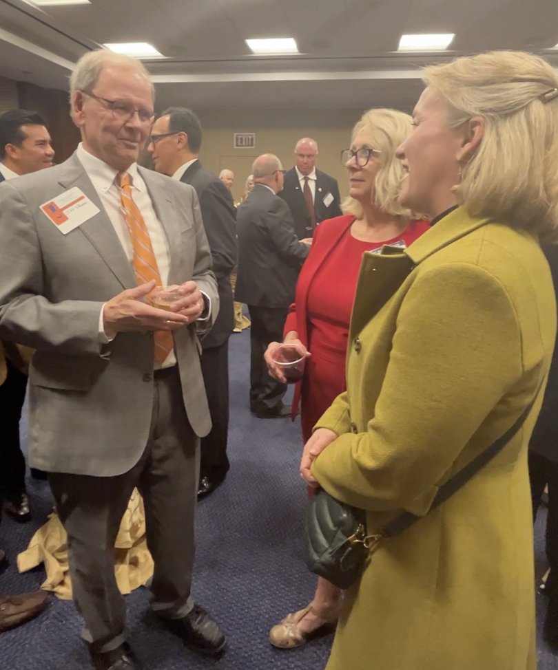 Lots of Illinois pride at the <a href="/ILStateSociety/">IL State Society</a> and <a href="/IMLLeague/">IML</a> reception today! It was great to see my friend <a href="/MayorMooreWolfe/">Julie Moore Wolfe</a> of Decatur here in Washington!