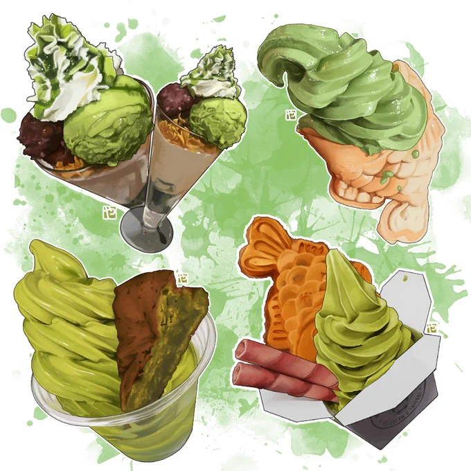 Green tea / Matcha Ice cream is my favorite ice cream. What's your favorite? 