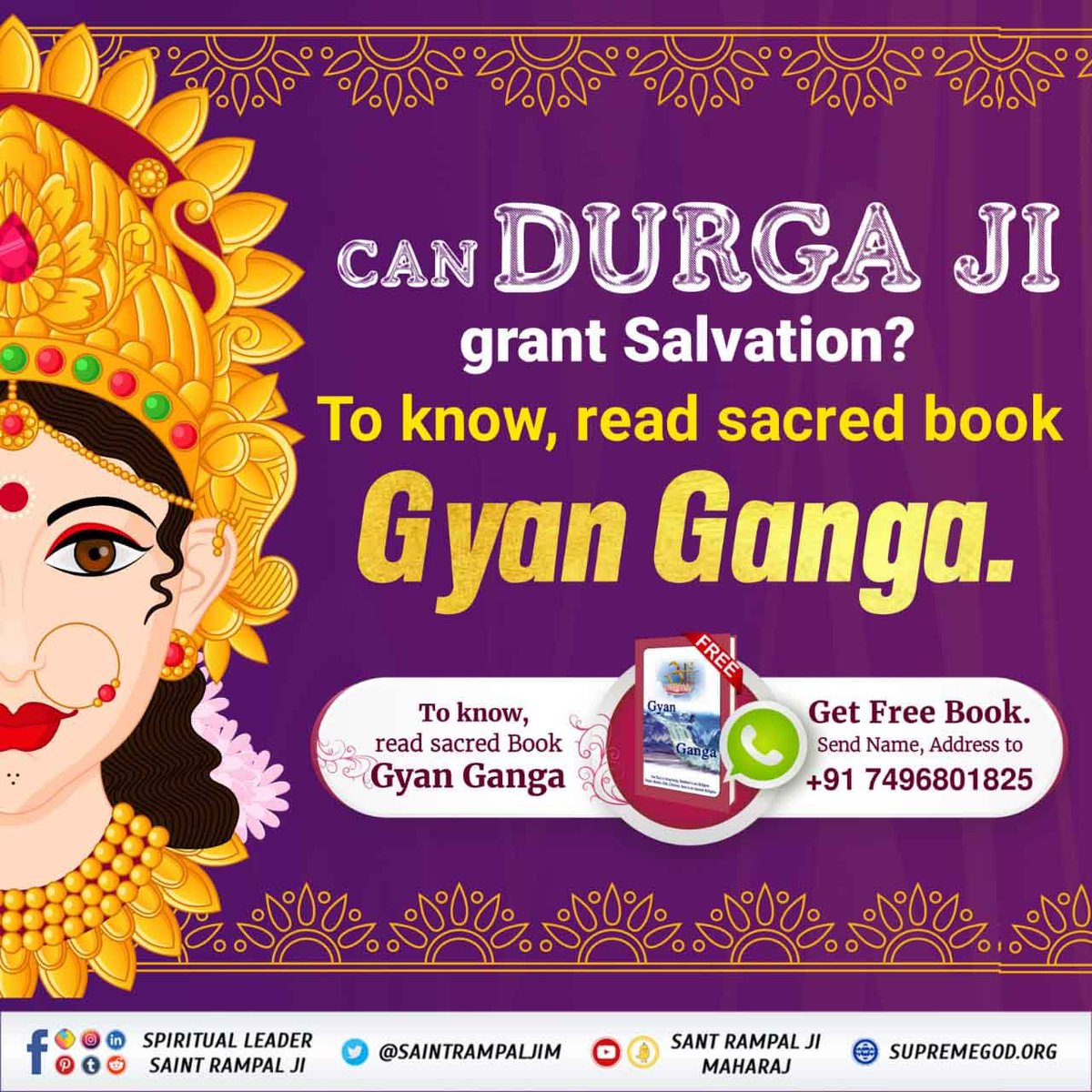 #UntoldStory_Of_GoddessDurga

Why does the goddess Durga in Durga Puran condemn her worship?

To know Listen to Saint Rampal Ji Maharaj’s sermons on the Sadhna channel at 7:30 pm. To know more, read the Book Gyan Ganga.