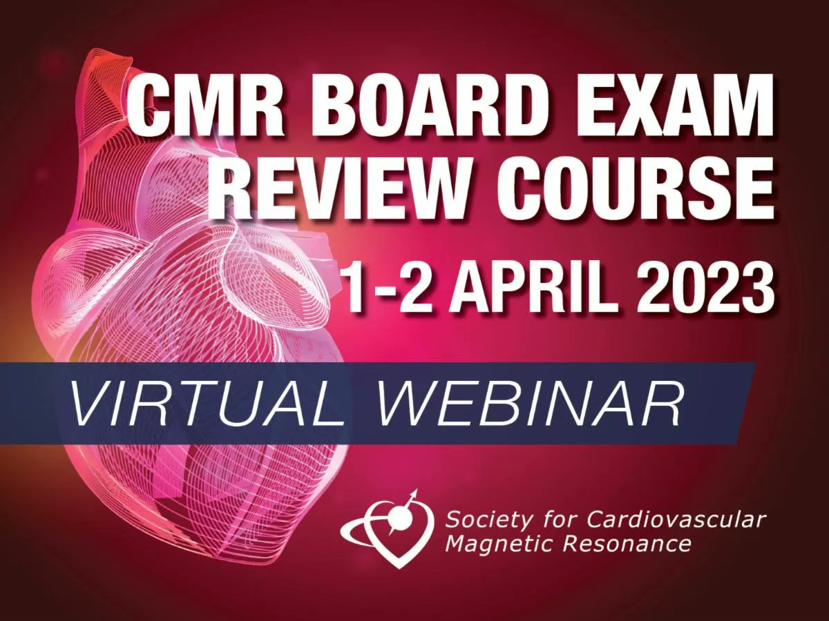The CMR Board Exam Review Course is almost here! The course will start this Saturday, 1 April at 8:00 (PDT) / 11:00 (EDT) / 16:00 (BST).  We look forward to seeing you there!