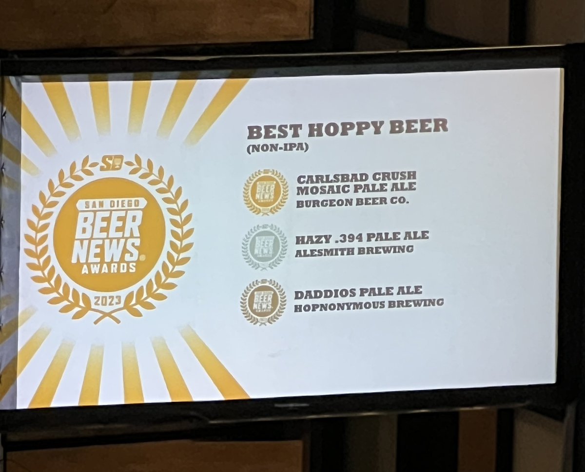 SDBreweryMap's tweet image. Congratulations @BurgeonBeer @SDBeerNews #awards #craftbeer #sandiegocraftbeer