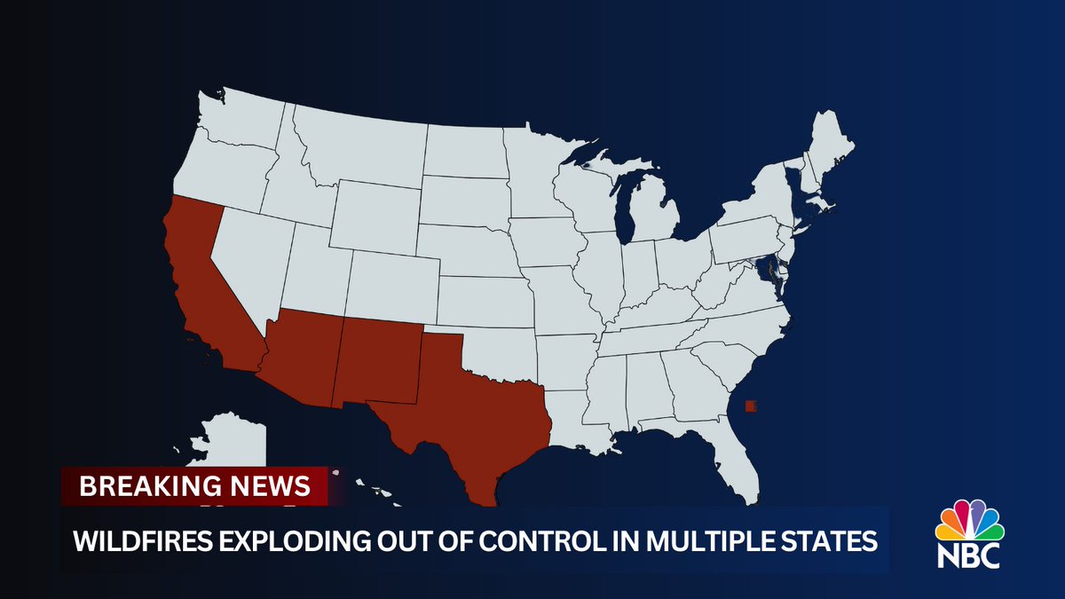 NATURAL DISASTER: Multiple Wildfires are spreading across multiple states. The states affected are California, Arizona, New Mexico, and Texas.