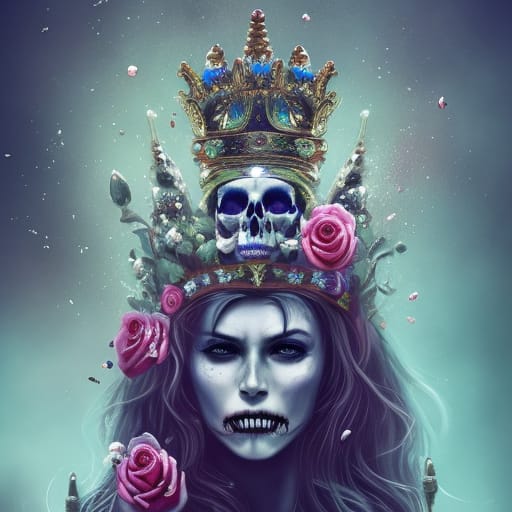 " A queen Skull with crown on their head, crying with tears fall down on flowers 

 - made with <a href="/NightCafeStudio/">NightCafe Studio</a> 

creator.nightcafe.studio/creation/WN72T…

#aiart #nightcafe #digitalart creator.nightcafe.studio/creation/WN72T…
