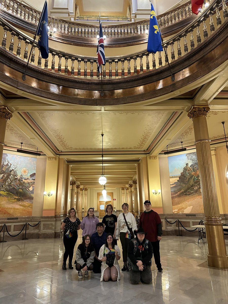MrsByarlay's tweet photo. Honored to join @GLSENKS and @EqualityKansas at the #KansasStateCapitol for #EqualityDay2023! Many great speakers from all over Kansas! Huge thank you to @GovLauraKelly for speaking as well! π #LiveAuthentically @USD305 https://t.co/a7fV8Y9QIA