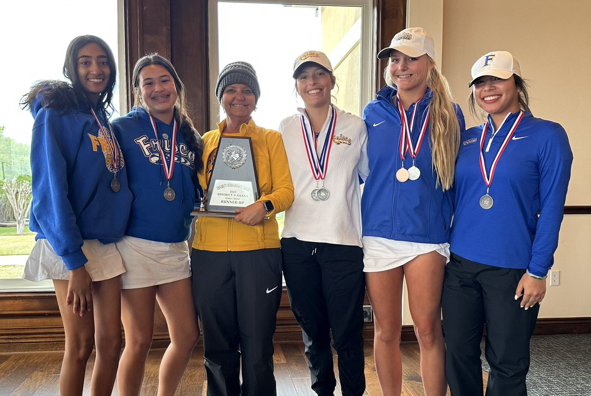 FriscoGolf's tweet photo. Varsity Lady Raccoons placed 2nd as a  team at district competition at The Tribute. Congrats to Queenie and Addison as District 9-5A team members. Way to go, Lady Raccoons! See you at Regional tournament in Rockwall in April! https://t.co/uoaEZO7xAG