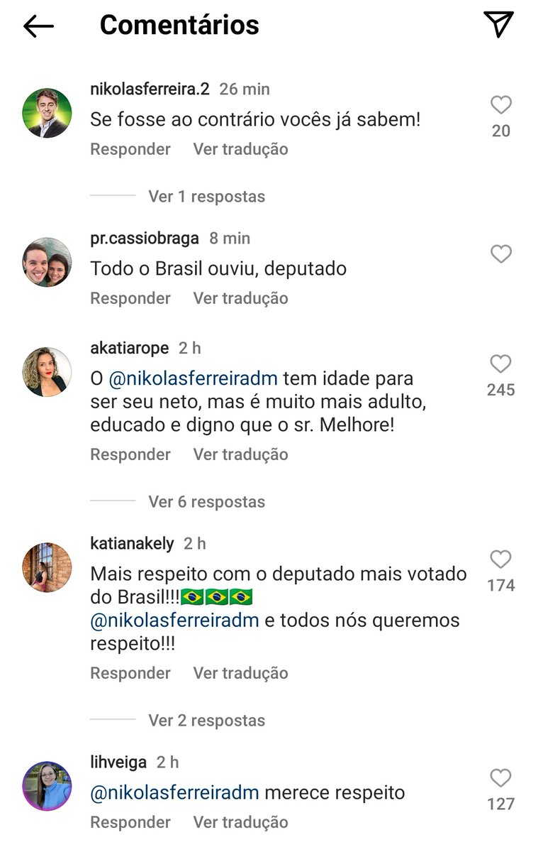 AlencarBraga13's tweet image. Uma pequena amostra do estrago que @Metropoles @OGloboPolitica e outros meios fizeram ao dep. @rfalcao13 ao dizerem que ele chamou Nikolas Ferreira de chupetinha: sua nota de repúdio à acusação tem mais de 3.450 comentários em pouco mais de 2 horas. Praticamente todos o atacam...
