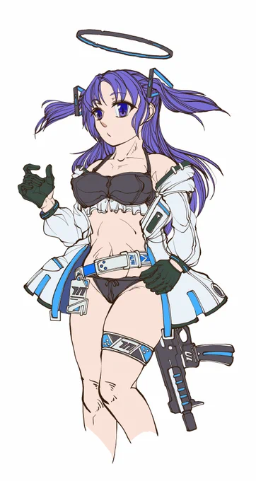 #ブルアカ #ブルーアーカイブ ミレニアム風のカラーリングはホントに映える。 