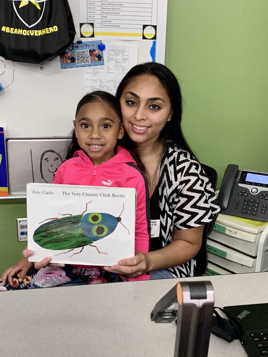 We love our Hoover Parents.Thank you Mrs. Rizvi for coming and reading to our heroes. We enjoyed it😍 #BeAHooverHero