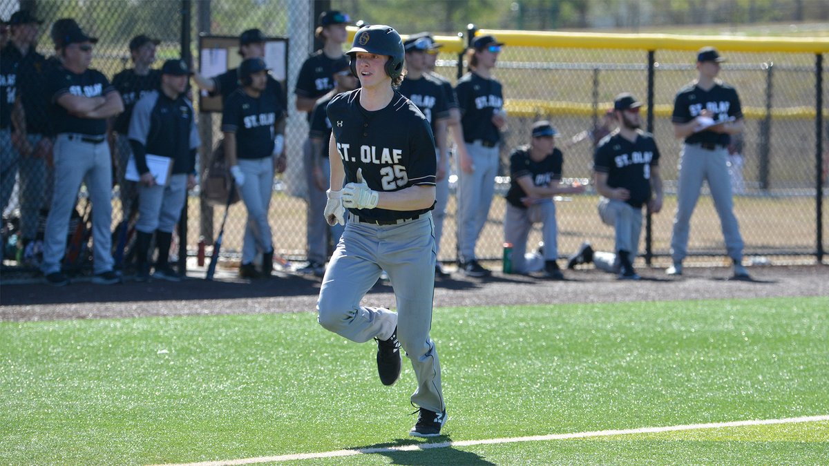 Frank Lavin hit her first-career home run, as <a href="/StOlafBaseball/">St. Olaf Baseball</a> dropped the second game of its series to No. 25 Augustana (Ill.) in Florida today. Game three is tomorrow morning at 8 a.m. CDT!

RECAP: athletics.stolaf.edu/news/2023/3/28…

#OlePride | #d3baseball