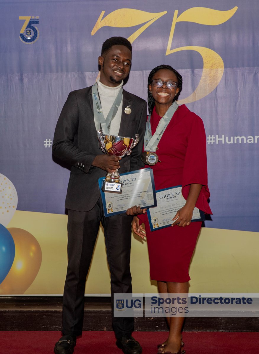 ug_debate's tweet photo. Freshers 2023: And your new Freshers Debate Champions of 2023 are Andrew Kattah and Ann Aseye Donya!
This year’s champions are from the African Union Hall (Pent) and Evandy Hostel. #UGis75 #UGDebate https://t.co/8WZYXtlErz