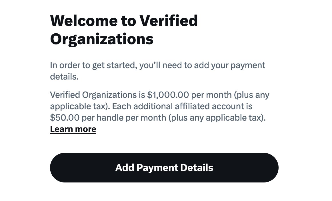 Twitter wants $1000 a month for a gold check?? LOL