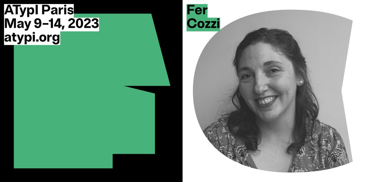 .<a href="/fercozzi/">fer cozzi</a> is one of the confirmed speakers of the upcoming ATypI conference in Paris, May 9–14 (Sorbonne Campus Jussieu). Join us! 🇫🇷 Early Bird tickets extended through April 7. atypi.org/paris
#ATypIParis #ATypI2023