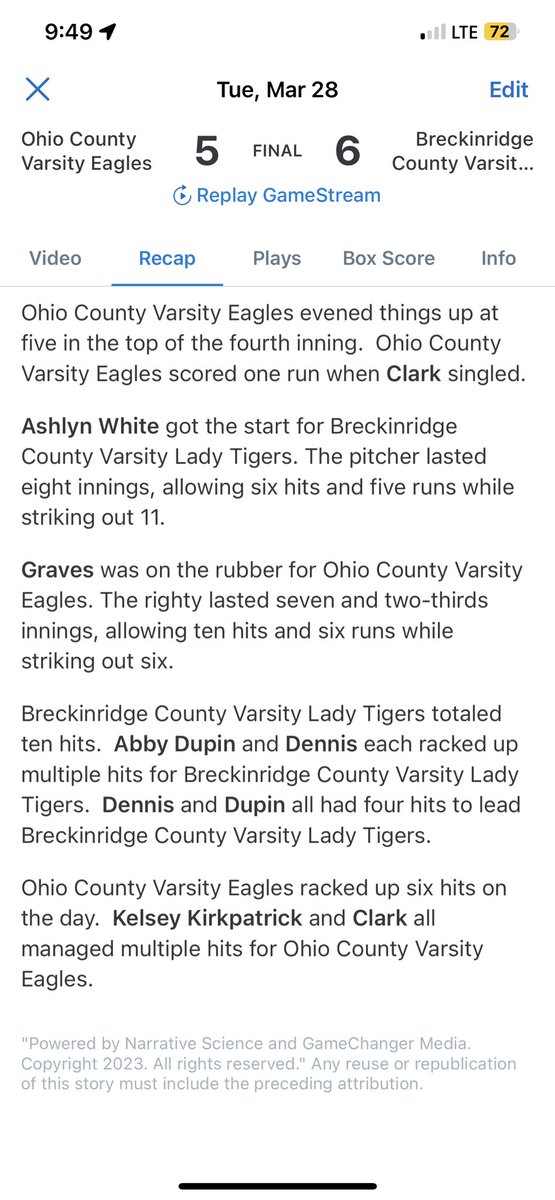 BCLadyTigersSo1's tweet photo. Ladies come out with another dub tonight. #ontop #dubs #clickin #oneatatime 🥎🐅👏🏼 https://t.co/VZhMC0J6Rw