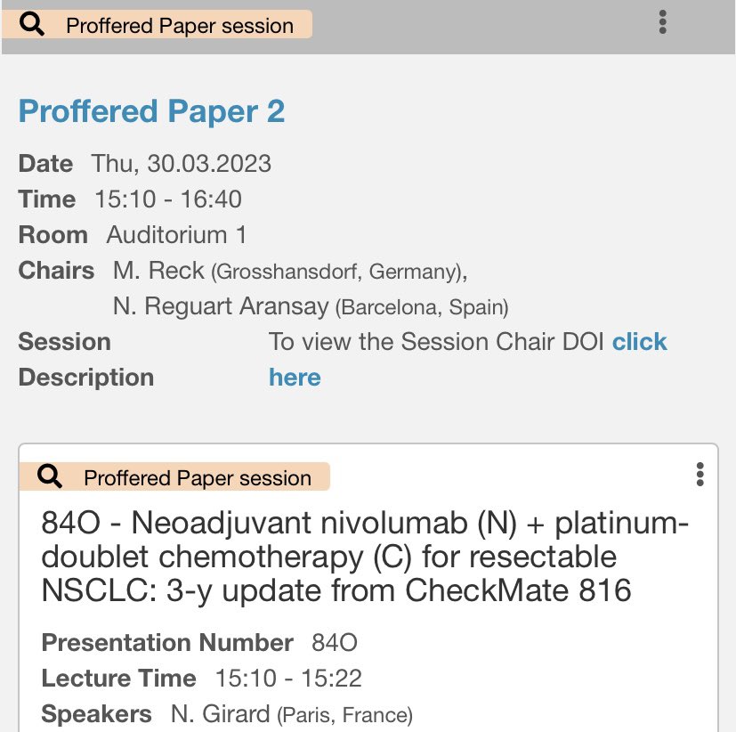 FordePatrick's tweet photo. Three year overall survival after neoadjuvant chemo-nivolumab for surgically resectable lung cancer results coming up this Thursday, March 30 at #ELCC23 Results at 2 years below! #LCSM https://t.co/dvRR7Ff0K6