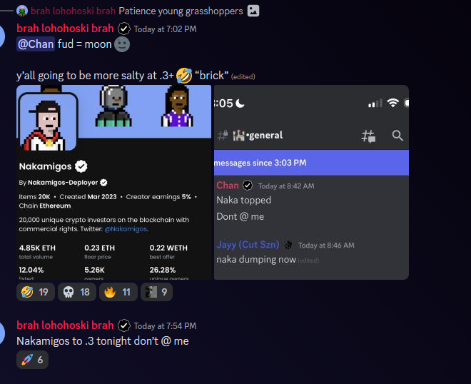 From WL to a call driven by the best looking man in Web3 <a href="/lohohoski/">brahzer</a> 

🏰continues to have some of the best calls in crypto, with updates throughout the hype train on <a href="/Nakamigos/">Nakamigos</a> 

Congrats to the team on the success!