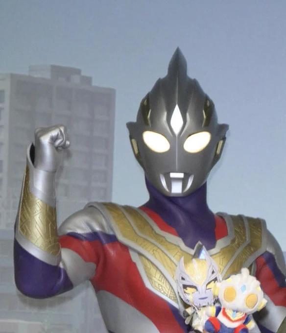 ふわトリガーとカルミラぬいに両手で指差して反応くれたトリガー#ウルトラヒーローズEXPO#ニュージェネレーションワールド#ウルトラマントリガー 