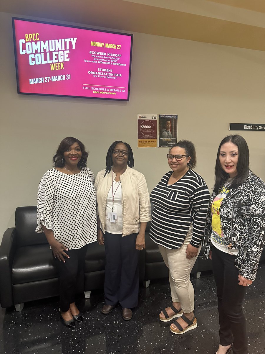 DrTAJones's tweet photo. Today was no ordinary Tuesday at BPCC.  It was Twinning Tuesday!  Chancellor Bateman and First Dog Winston joined in the fun. Of course, we didn’t miss the opportunity to have a little fun in Building F-un! #BPCCproud #BPCCbound #CCWeek23 #goLCTCS https://t.co/xFEUUpQvvr