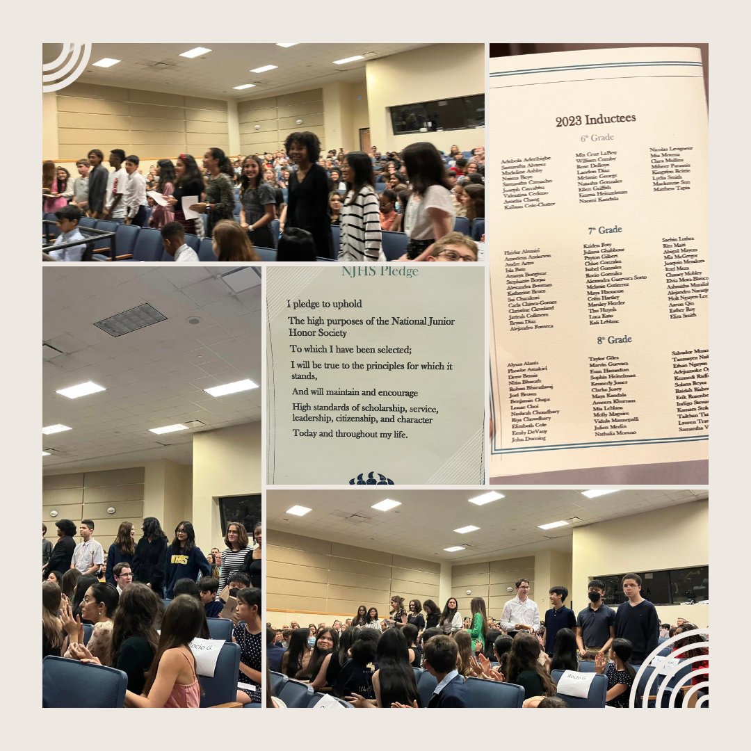 wbmspto's tweet photo. WBMS students who have demonstrated high standards of Scholarship, Service, Leadership, Citizenship and Character took the #NationalJuniorHonorSociety Pledge this evening! 
It is an honor to have their accomplishments recognized! 
@westbriarms #NJHS #grizzlyvalues💛💙 https://t.co/ExZWoRhx5U