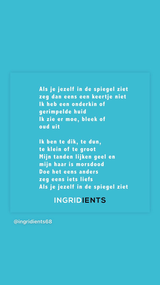 Al is het alleen vandaag..
Je moet ergens beginnen…
#spiegel #mooi #liefzijnvoorjezelf #gedicht #rijm #kritiekopjezelf #dichten #schrijven #schrijver #poezie
