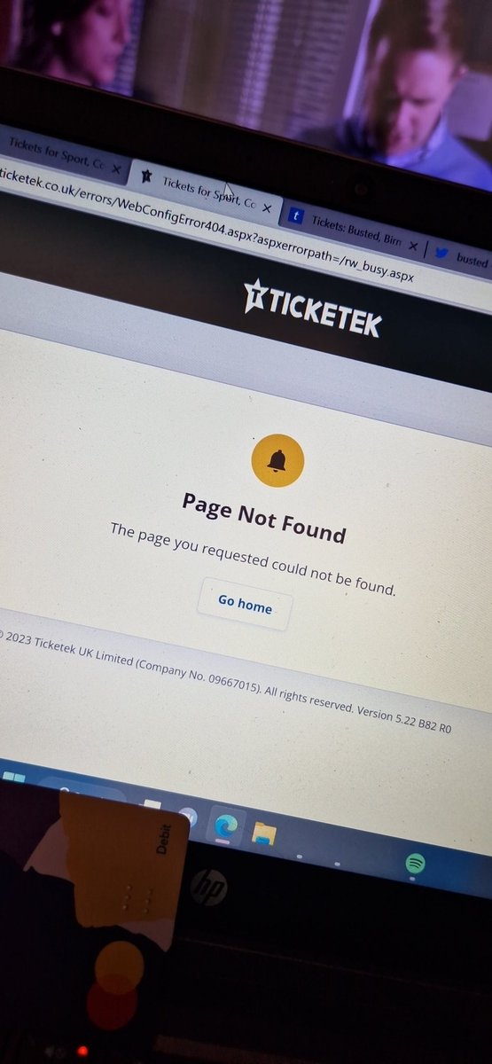 waited 40 minutes in a queue for busted tickets for this to happen.... absolutely appalling <a href="/ticketek_uk/">Ticketek UK</a> <a href="/Busted/">Busted</a>