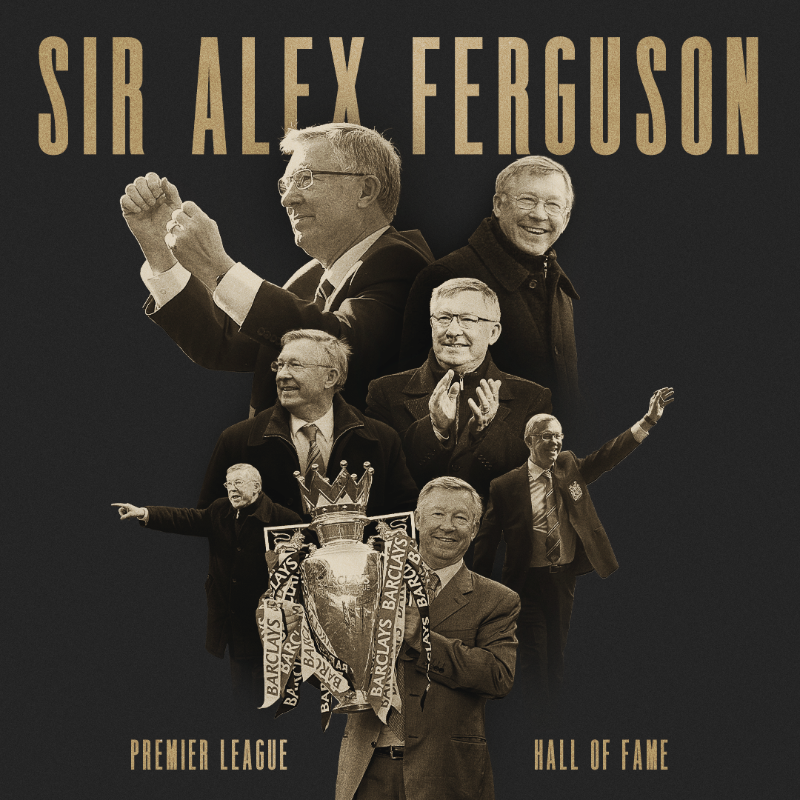 ManUtd's tweet photo. 👑 The greatest. 

Sir Alex Ferguson has been inducted in the @PremierLeague Hall of Fame 👏

#MUFC || #PL