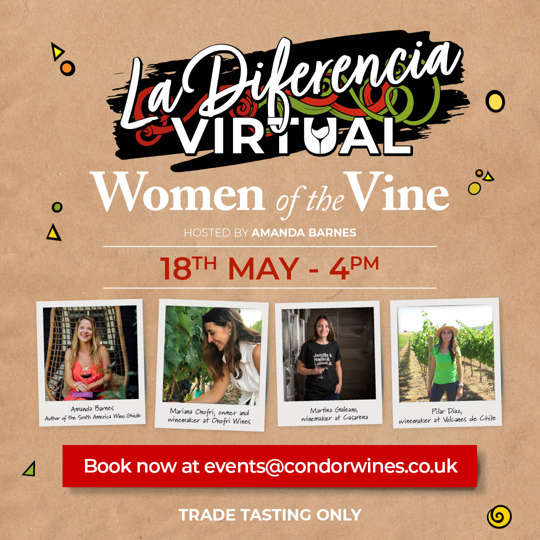 Condor Wines (@condor_wines) on Twitter photo 🚨 Book Your Place Today! 🚨
Our next virtual trade tasting - Women of the Vine - will be on Thursday, May 18th at 4pm.
Join host <a href="/amanda_tweeter/">Amanda Barnes</a> to taste 6 diverse wines from 3 of our exciting female winemakers Mariana Onofri, Pilar Diaz and Martina Galeano. 🚨 Book Your Place Today! 🚨
Our next virtual trade tasting - Women of the Vine - will be on Thursday, May 18th at 4pm.
Join host <a href="/amanda_tweeter/">Amanda Barnes</a> to taste 6 diverse wines from 3 of our exciting female winemakers Mariana Onofri, Pilar Diaz and Martina Galeano.