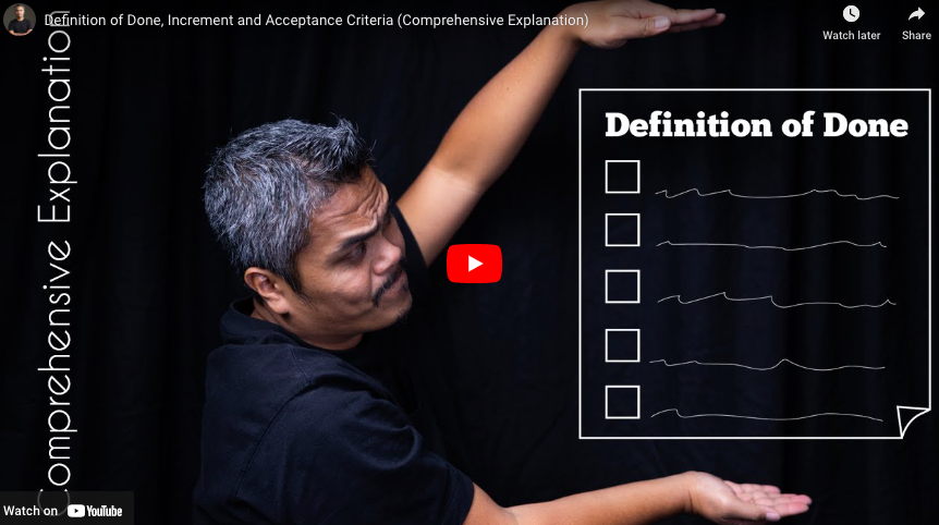 Scrumdotorg's tweet photo. In this new vlog, get an explanation of the Definition of Done by PST Joshua Partogi - https://t.co/2sv4xct7V8 #scrum #done @jpartogi https://t.co/FCvkIOCVu0