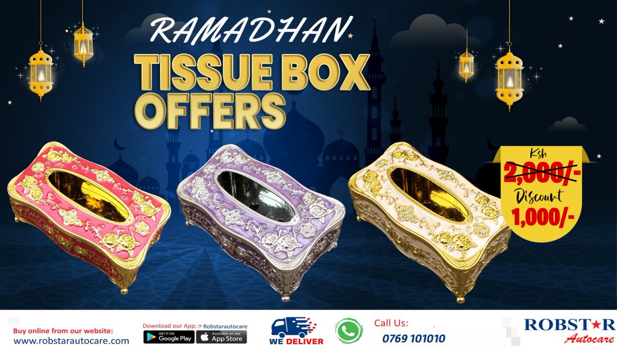 RobstarAutocare's tweet image. We deliver country wide 
#tissuebox
#ramadhan