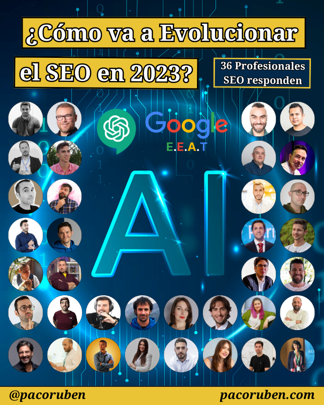 PacoRuben_'s tweet photo. 📌¿Cómo evolucionará el SEO en 2023?

No te lo digo yo...

👉 ¡Te van a responder 36 de los Mejores Profesionales SEO a nivel nacional e internacional!

✅Expertos como Luís Villanueva, Dean Romero, Romuald Fons y muchos más.

Enlace en primer comentario🧵

#seo #IA #EEAT https://t.co/VUnA1OyMnC