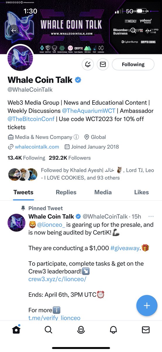 dibswin's tweet photo. @TiarCrypto @WhaleCoinTalk Done https://t.co/K4rjGku6af
