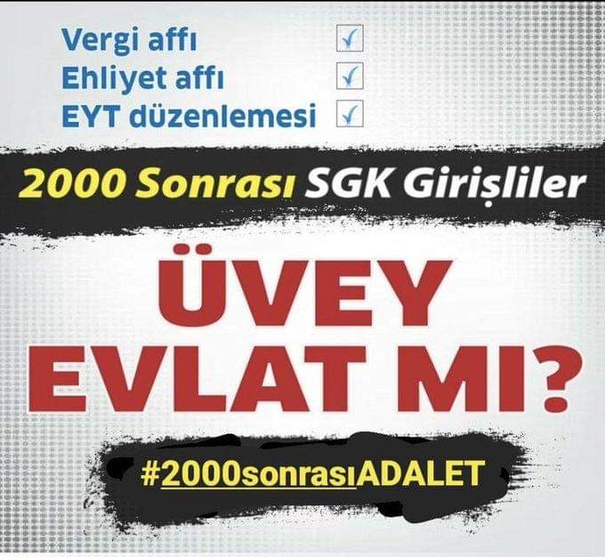 99 Sonu 2000 sonrası SGK lıları mağdur etmeye hakkınız yok( EŞİTLİK )
#İlkTurdaBitecek
#SanaSöz
İsmail
Türkiye - Hirvatistan
Günaydınlar
Ferdi
Sergen Yalçın
#BuSeçim
Konya
#Çarşamba
#MemuraRefahZammı
#İlkTurdaBitecek
#2000ler7000gün25yılistiyor
#PrimeDayalıEmeklilikİstiyoruz