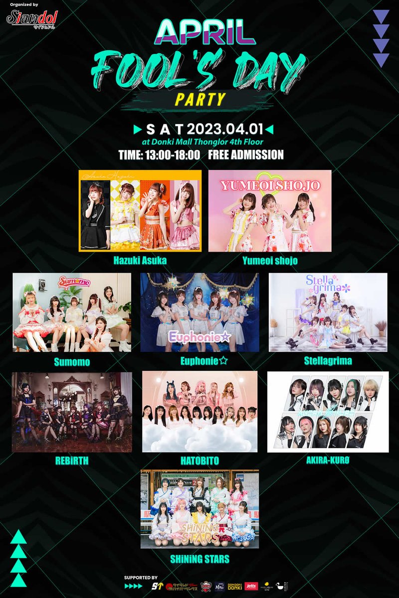 ThaiHyper's tweet photo. エイプリールフールにアイドル対バンライブ「Siamdol April Fool’s Day Party」開催
https://t.co/MwGVsOHugm 

#タイのアイドル
@siamdol @Officialsumomo @euphonie_staff @stellagrimaTH @HatoBito_TH @akirakuroidol @ShiningStarsTH @REBiRTHiDOL @yumeoi_official @hazuki_asuka https://t.co/v6cKjnO7yJ