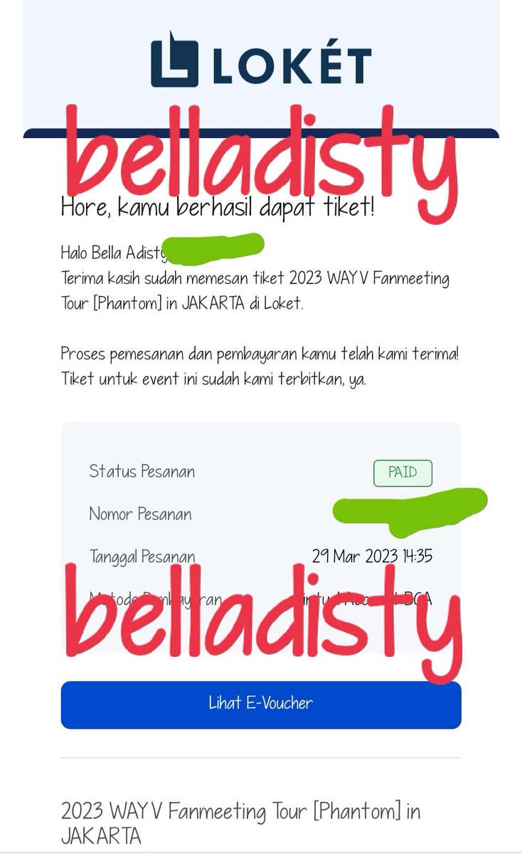 belladisty's tweet photo. Wayv fanmeeting [PHANTOM] Jakarta
CAT 3 secured 2 tiket 💚💚💚

Yawlo seneng banget bisa bantu temen secure tiket buat fanmeet wayv 🥺🥺🥺
Selamat ketemu koko hendro ya je, salam buat calon suamiku kuncoro 💚 https://t.co/flL7nvo3IF