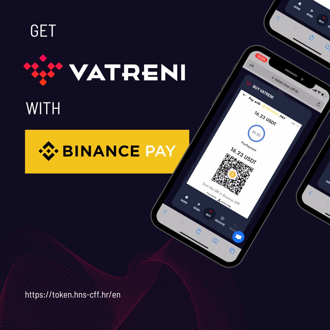 🔥Exciting news!🔥

 We're thrilled to announce that Binance Pay is now available on our VATRENI portal, making secure and seamless transactions even easier for our amazing users. <a href="/binance/">Binance</a>

Go and check it out for yourself 👇 token.hns-cff.hr/en#be-part-of-…

#binance