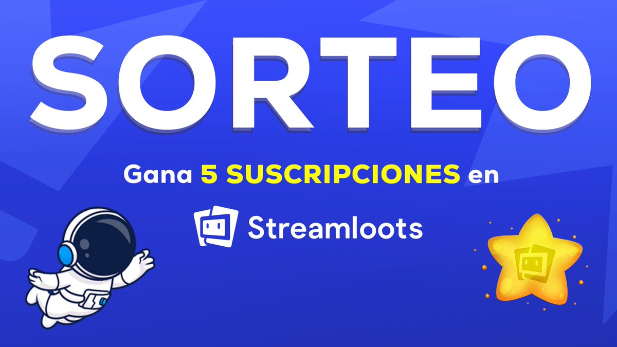 ⭐️ ¿QUIERES CONSEGUIR MÁS SUBS? ⭐️

Porque estamos sorteando 5 SUBS de Streamloots!

Para participar:
🔁 Dar RT
🚹 Responder con tu página de Streamloots

Podéis participar hasta MAÑANA a las 18:00 hora española. Suerte! 💪