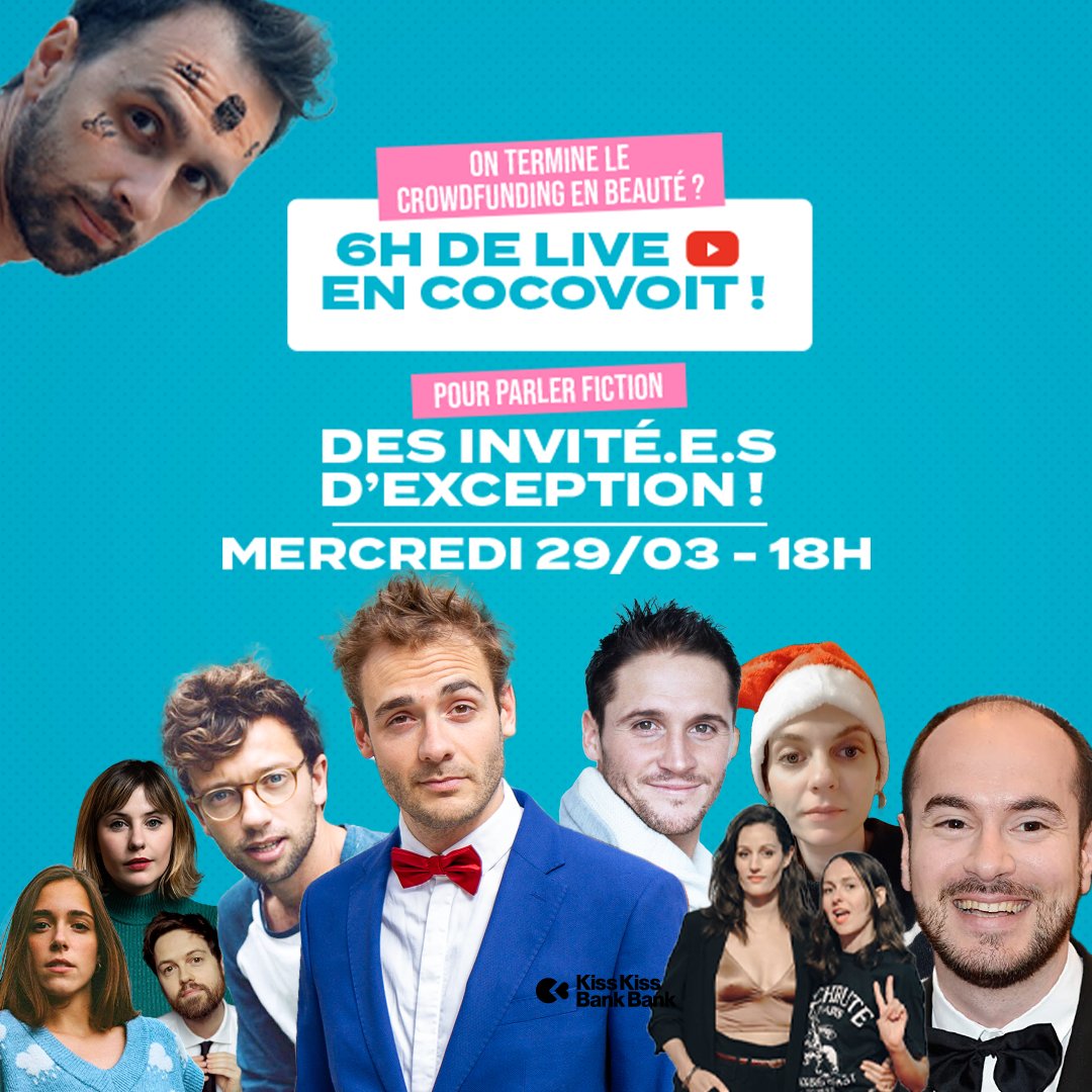 🏁 JOUR J : on clôture notre crowdfunding en beauté !

🚗 Embarquement à 18H pour 6h de LIVE en Cocovoit sur YouTube &amp; Twitch ! 

🚘 En voiture avec nous : des invité.e.s de qualité... mais on vous laisse de la place : RT, on va se serrer 😃