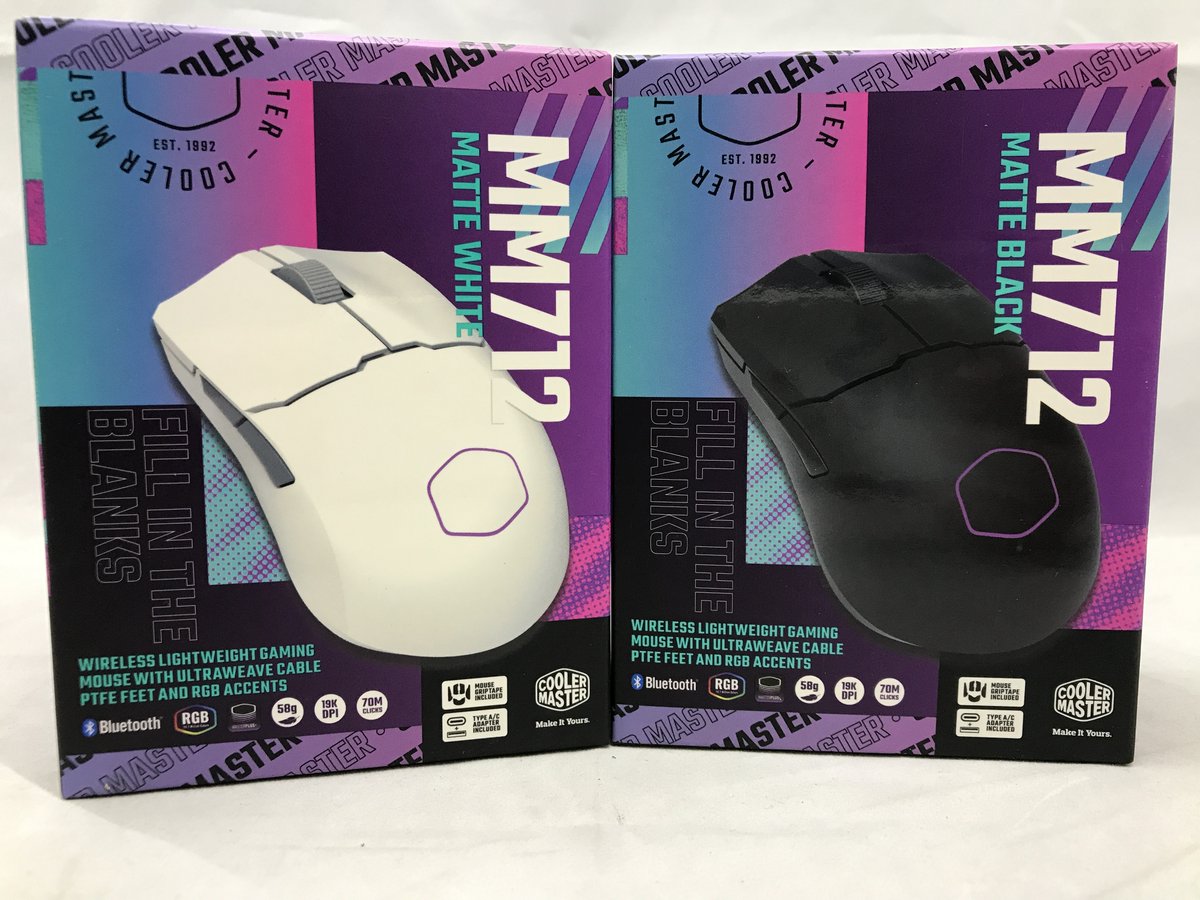 KOUBOU_nipponba's tweet photo. 🆕新商品入荷情報🆕
#CoolerMaster から新 #ゲーミングマウス 登場!
あの人気マウス #MM712 #SAkuraEdition の
通常カラーバージョンとなっております!
MM712 Black ¥9,980-(税込)
MM712 White ¥9,980-(税込)
パソコン工房大阪日本橋店に入荷してます!
#ゲーミングデバイス
#無線
#Bluetooth https://t.co/LwJSE71IvQ