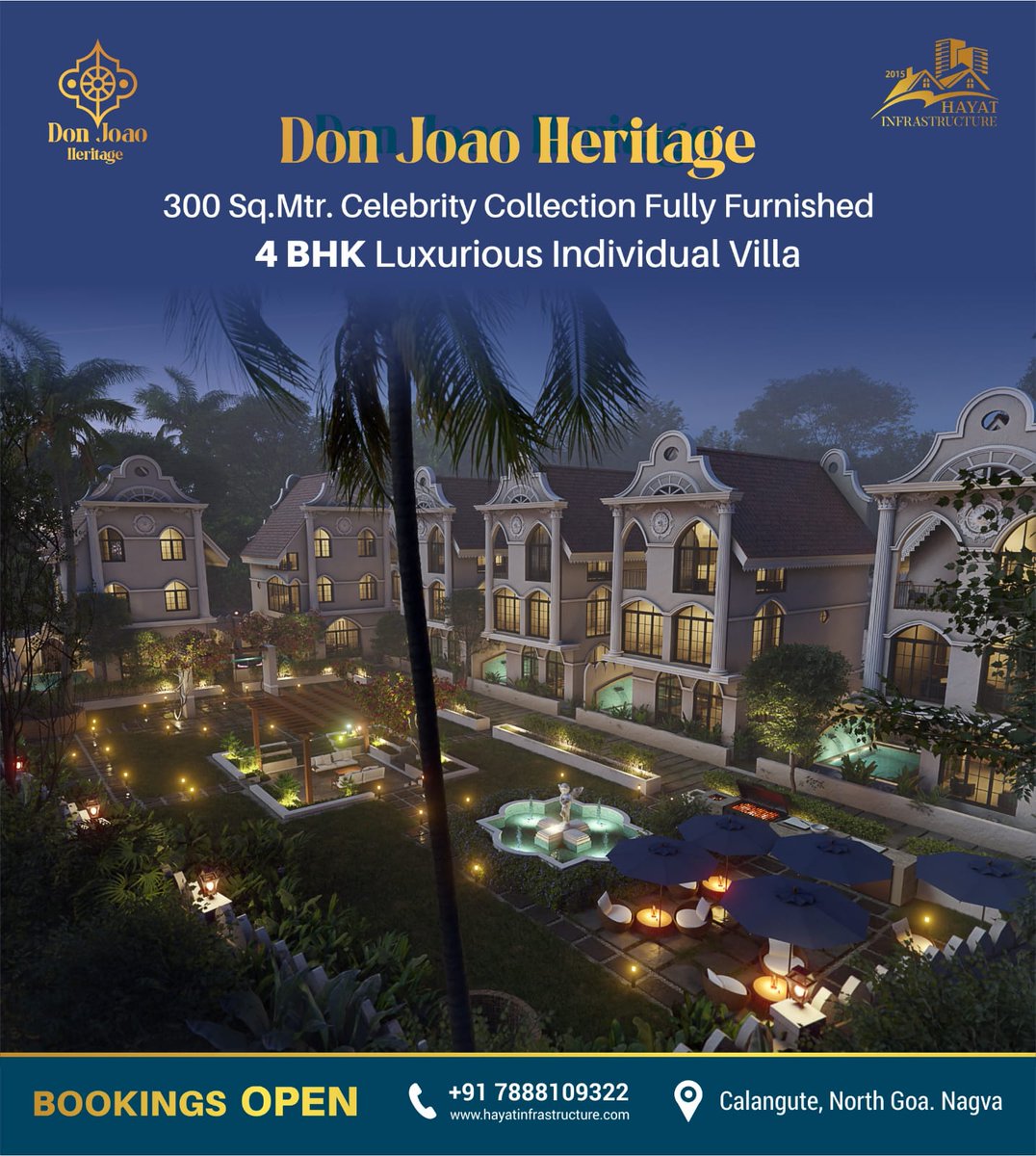 HayatInfrastru3's tweet photo. Don Joao—a 4 BHK villa of your dreams!

Discover the beauty and details of Don Joao today and make it yours at an unbelievable price.

#moroccanstyle #RealEstate https://t.co/SZcaAEu93G