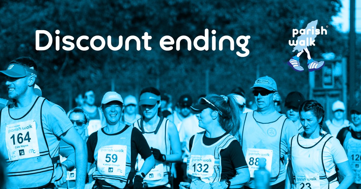 Now’s the time - discount ending 31st March

It’s the perfect time to commit to this year’s Manx Telecom Parish Walk. You can squeak in before discounted entry closes, and there’s still plenty of time to practice!

Join in the atmosphere and sign up at parishwalk.com
