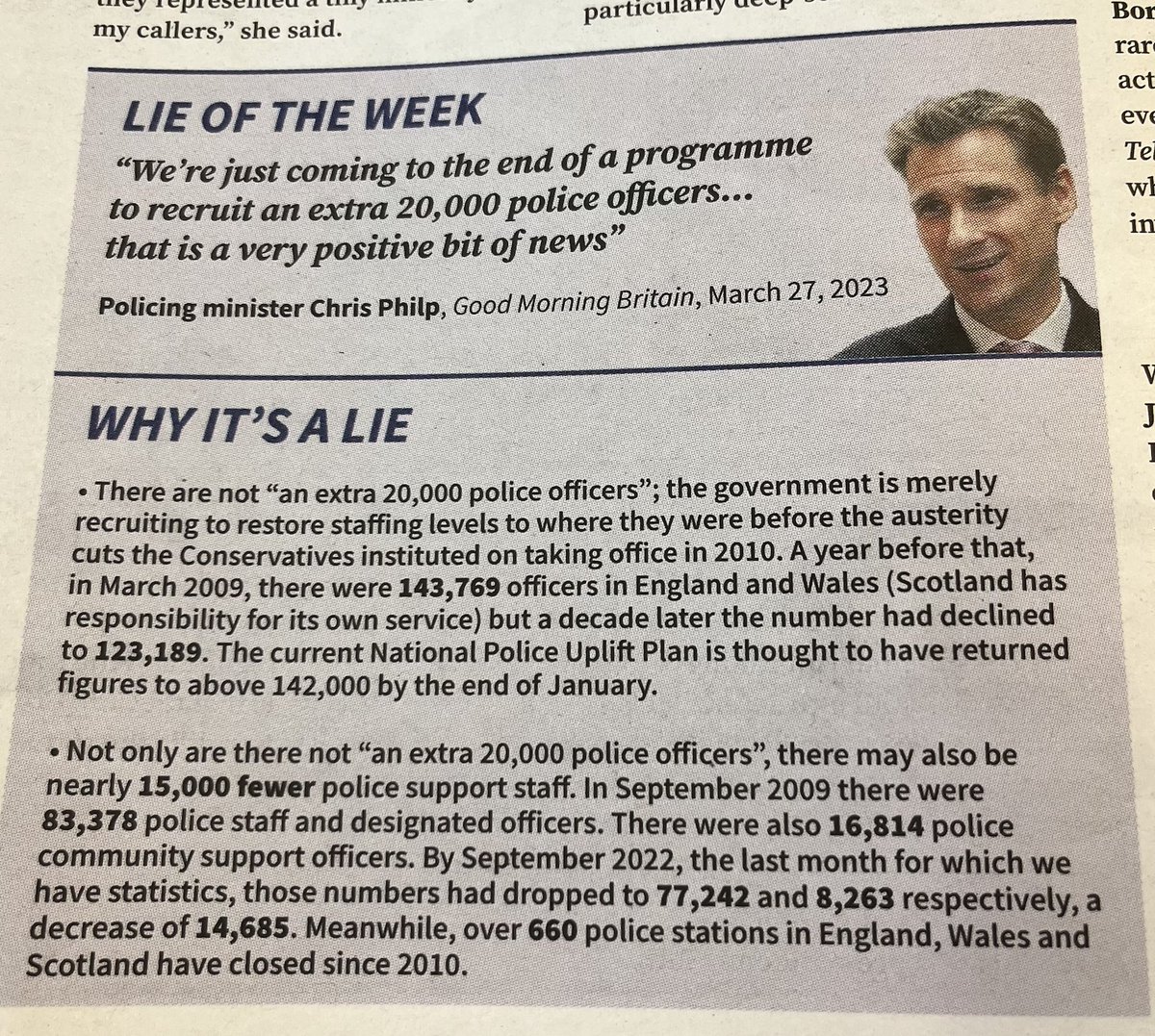 TheNewWorldmag's tweet image. It's LIE OF THE WEEK time ... and this week's winner is policing minister Chris Philp @CPhilpOfficial ... twenty thousand congratulations sir! 👏👏👏