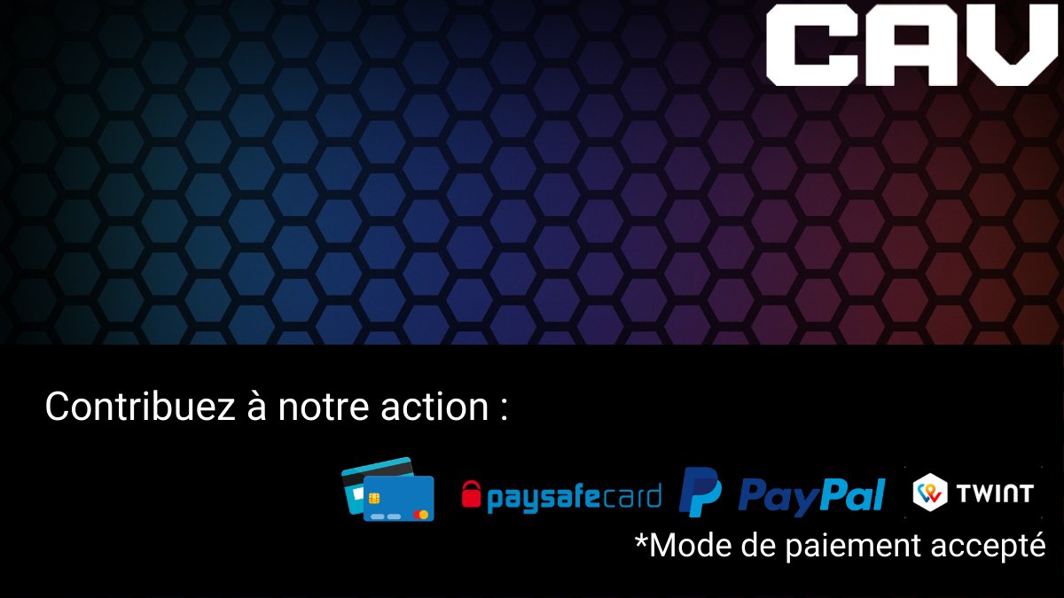 GeekCavern's tweet photo. 🔴 Stream caritatif 2023 - 𝟳𝟮 𝗵𝗲𝘂𝗿𝗲𝘀 🕐
📅 Vendredi 7 avril de 13h au lundi 10 avril 13h
💲 Les dons seront reversés à l'association Patouch
🌐 Nous serons en live sur notre chaîne Twitch https://t.co/RSYliNY9Bj
Dons par Twint, Carte bancaire, Paypal, Paysafecard https://t.co/5Y2nAKqHsY