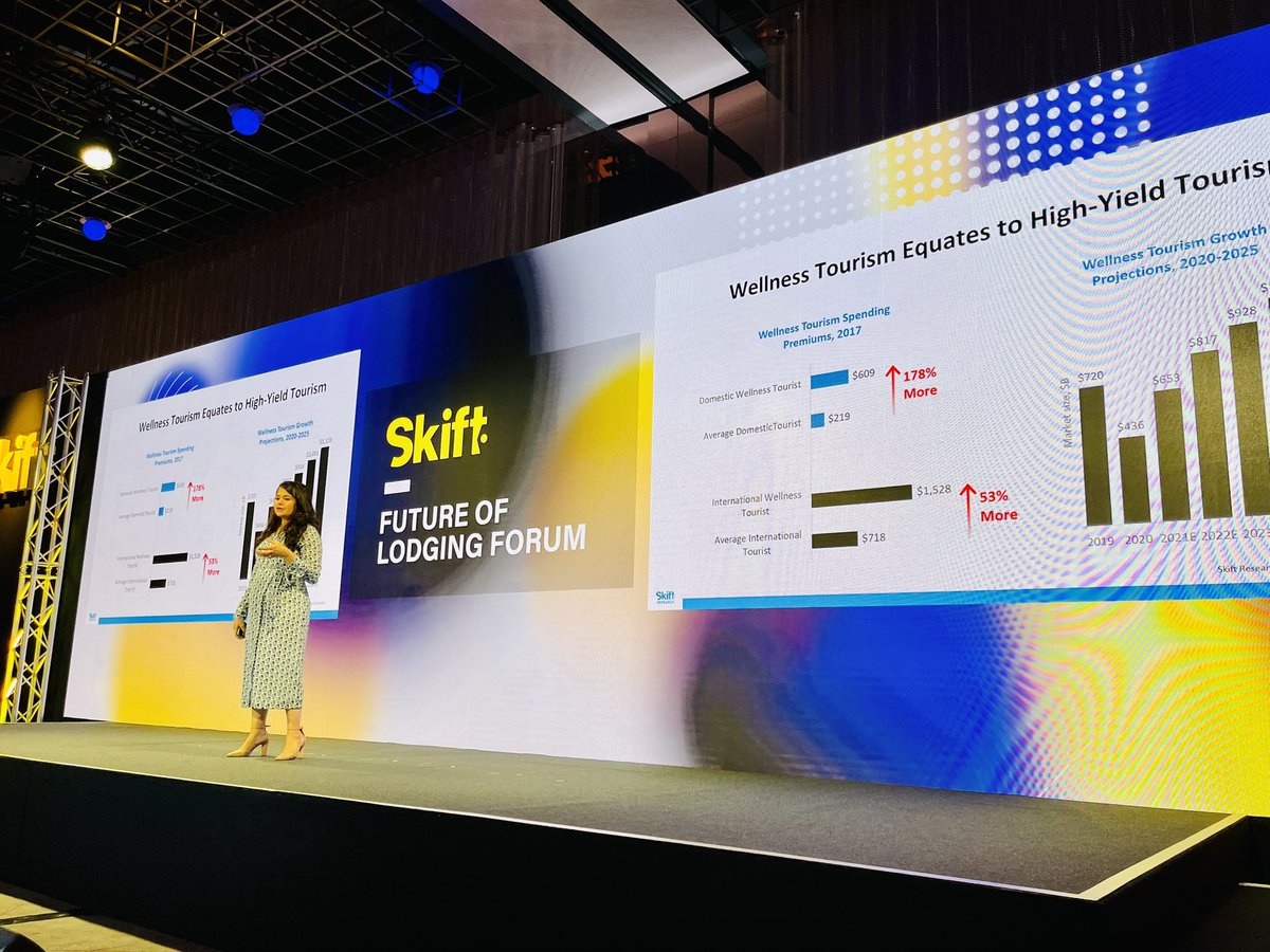 Our Senior Research Analyst <a href="/VarshaArora05/">Varsha Arora</a>, at her maiden <a href="/skift/">Skift</a> conference appearance, crushing it on stage with an Experience Economy 2.0 presentation, opening Skift Future of Lodging Forum in London with a bang. live.skift.com/skift-future-o…