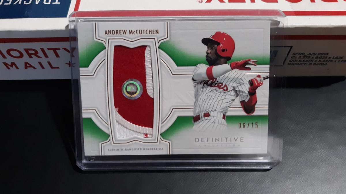 🚨 New Listing... ebay.com/usr/nancynewf
🔥🔥🔥        💰💰💰
⚾️ 2020 Topps Definitive Collection Baseball Green Jumbo Jersey Patch Relic. Serial # 06/15 #TheHobby #WhoDoYouCollect #BeAWhittness #WhittnessCards #AndrewMcCutchen #PhiladelphiaPhillies #MLB #AuthentificationProgram