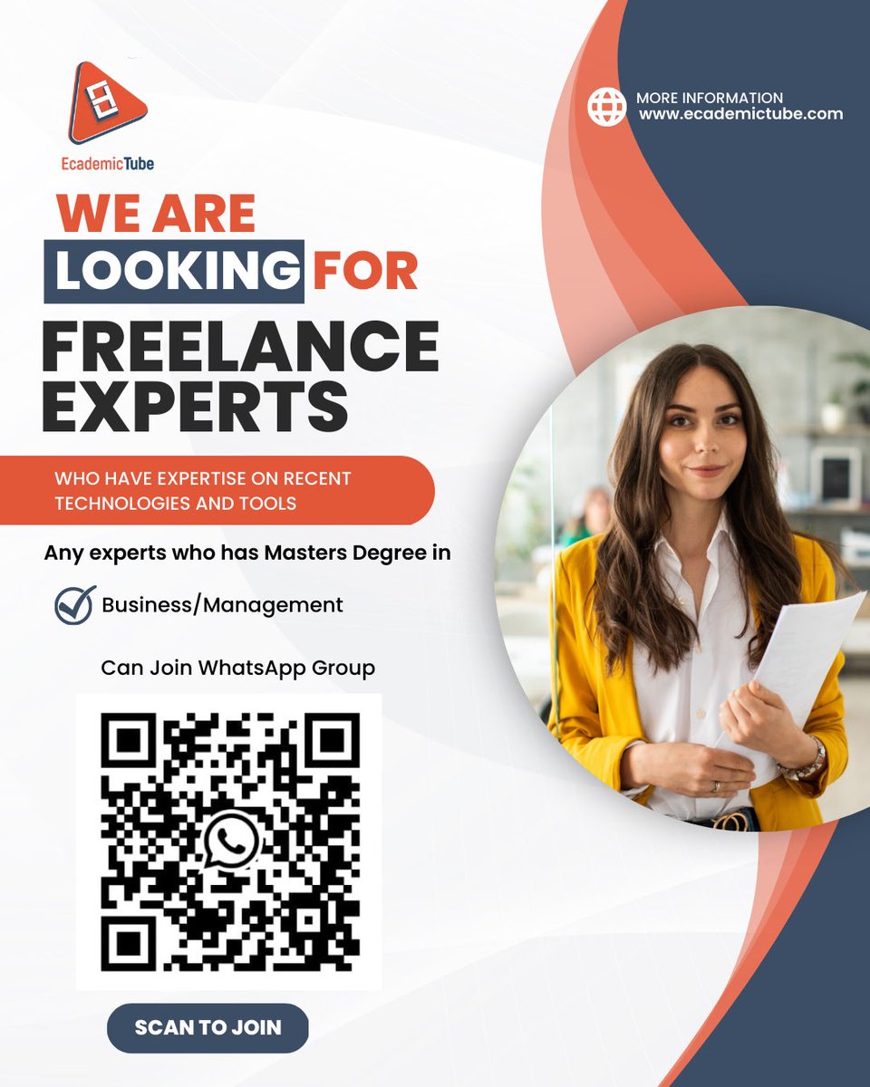 EtUtsav's tweet photo. We are looking 👀 for freelance experts 

Who have expertise on recent technologies and tools ⚒️ 

Any expert who has masters degree in 
- Business/ Management 

Join our WhatsApp group and earn money 💰 just solving doubts.

#Tutor 
#Finance https://t.co/X0gcrc1Opz