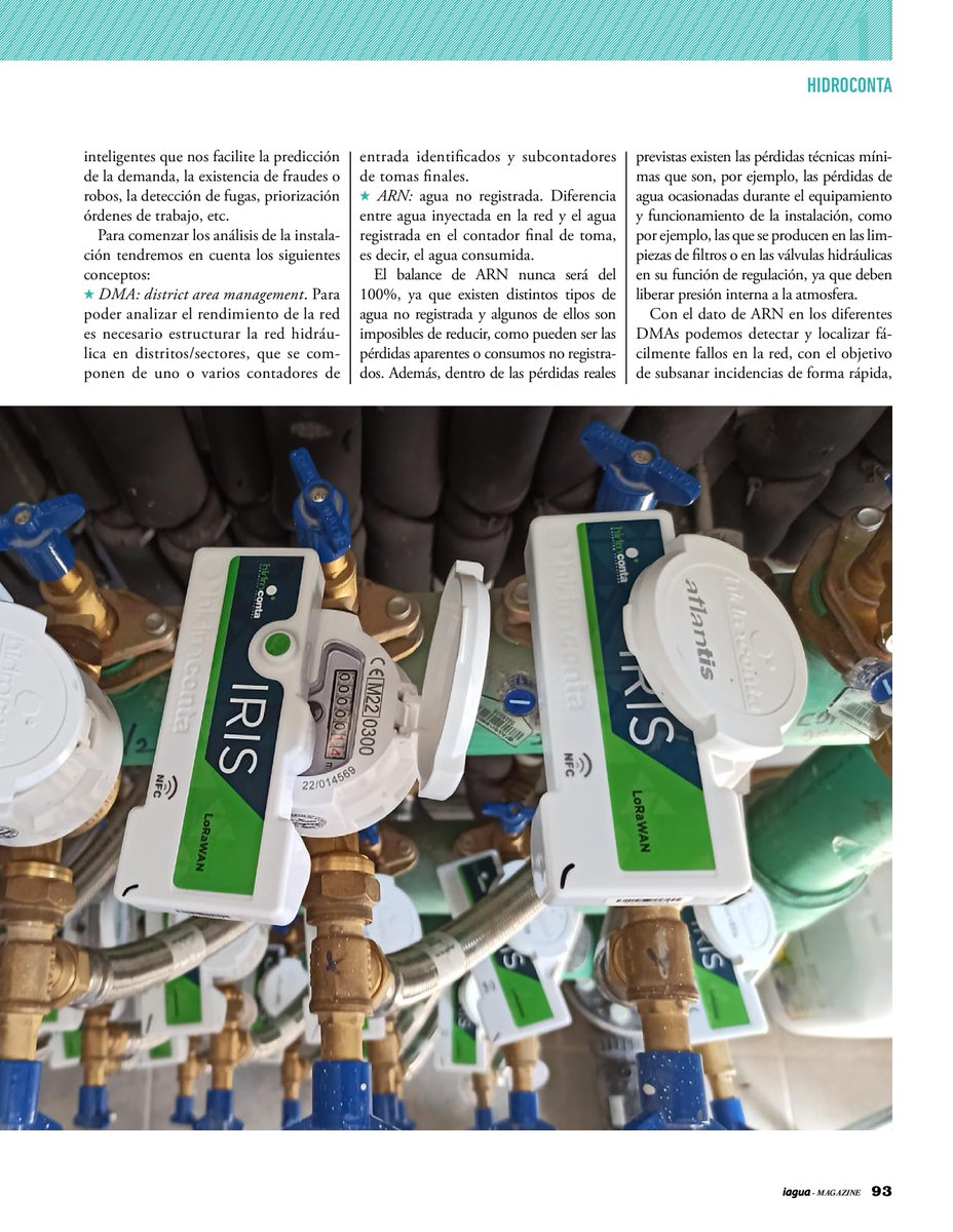 iAgua's tweet image. 🔵 @HidrocontaSA apuesta por instalar en sus #contadoresinteligentes tecnología de última generación para cuantificar las pérdidas de #agua.

Lee más en este reportaje incluido en #iAguaMagazine43 👇.
iagua.es/noticias/hidro…