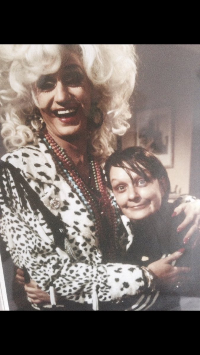 KathyBurke's tweet image. The only showbiz photo I have on display is this one. Lily and Perry. We ♥️ Drag.