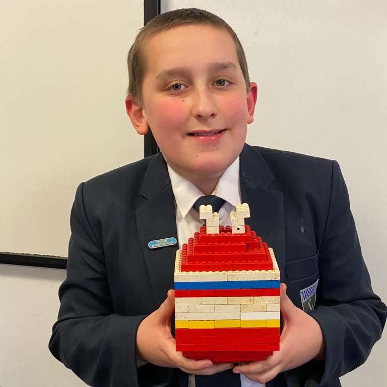 PATCarletonHigh's tweet photo. What an Eggcellent creation in Lego club this week! 

Eli in year 8 has made his very own Easter egg complete with bunny ears on top and sweets inside. Very impressive work!

#legoclub #cocurricular #Eastermakes https://t.co/GBLLAWhimC
